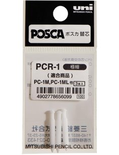 Uni-ball PC-1M Pack de 3 Recambios de Fieltros - Pointe 0.7mm