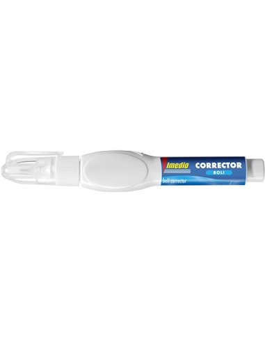 Imedio Stylo à bille Correcteur 8ml - Corps Blando, Facile de Apretar - Pointe Metalica Pour una Aplicacion Precisa - Séchage ra