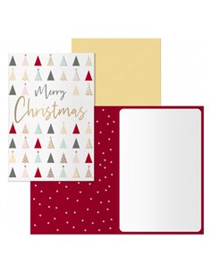 Dohe Forest Pack de 6 Tarjetas de Felicitacion Navideña Avec Sobre - Taille Fermée 11.5x17cm, Ouverte 23x17cm - Papier Offset - 