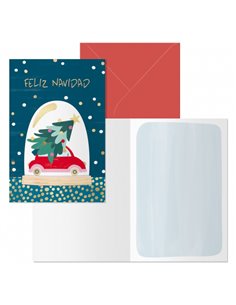 Dohe Beetle Pack de 6 Tarjetas de Felicitacion Navideña Avec Sobre - Taille Fermée 11.5x17cm, Ouverte 23x17cm - Papier Offset - 