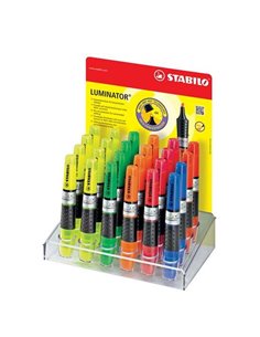 Stabilo Luminator Présentoir de 24 Marcadores Fluorescentes - Mayor Suministro de Encre - Zona de Agarre - Trait entre 2 et 5mm 