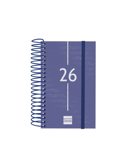 Finocam Year Agenda de Spirale en Catalan - Annuel 2026 - Couvercle Légère - Format E3 - 95x24x127mm - 1 Dia Par Pagina - Couleu