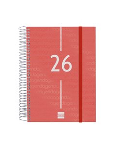Finocam Year Agenda de Spirale en Catalan - Annuel 2026 - Couvercle Légère - Format E10 - 175x29x212mm - 1 Dia Par Pagina - Coul