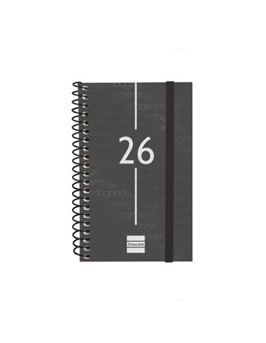 Finocam Year Agenda de Spirale en Catalan - Annuel 2026 - Couvercle Légère - Format E3 - 217x14x297mm - Semaine sur 2 pages Hori