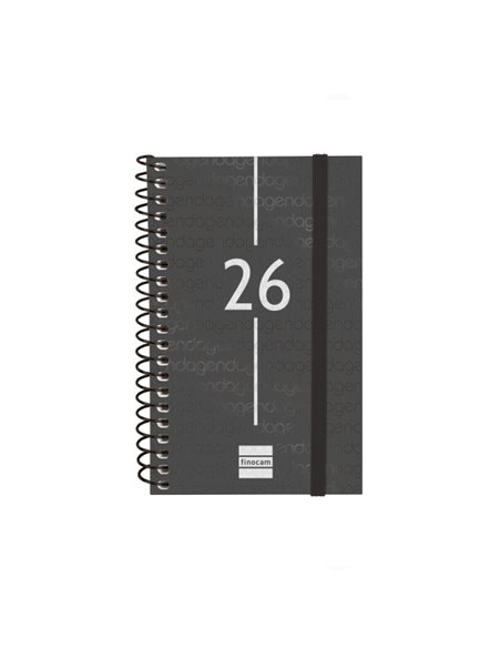 Finocam Year Agenda de Spirale en Catalan - Annuel 2026 - Couvercle Légère - Format E3 - 217x14x297mm - Semaine sur 2 pages Hori