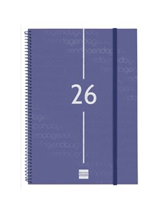 Finocam Year Agenda de Spirale en Catalan - Annuel 2026 - Couvercle Légère - Format E40 - 217x14x297mm - Semaine sur 2 pages en 