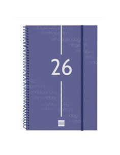 Finocam Year Agenda de Spirale en Catalan - Annuel 2026 - Couvercle Légère - Format E11 - 172x14x242mm - Semaine sur 2 pages en 