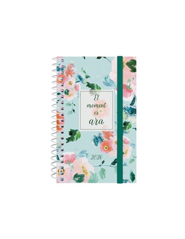 Finocam Design Collection Agenda de Spirale en Catalan - Annuel 2026 - Couvercle Légère - Format E3 - 85x14x127mm - Semaine sur 