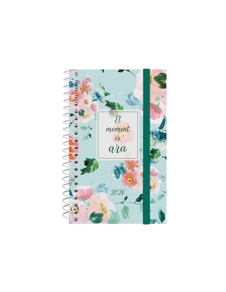 Finocam Design Collection Agenda de Spirale en Catalan - Annuel 2026 - Couvercle Légère - Format E3 - 85x14x127mm - Semaine sur 
