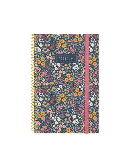Finocam Design Collection Agenda de Spirale en Catalan - Annuel 2026 - Couvercle Légère - Format E5 - 124x14x181mm - Semaine sur