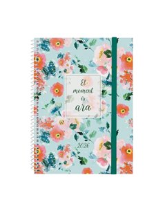 Finocam Design Collection Agenda de Spirale en Catalan - Annuel 2026 - Couvercle Légère - Format E10 - 162x14x212mm - Semaine su