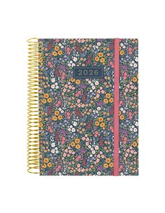 Finocam Design Collection Agenda de Spirale en Catalan - Annuel 2026 - Couvercle Légère - Format E10 - 172x29x212mm - 1 Dia Par 