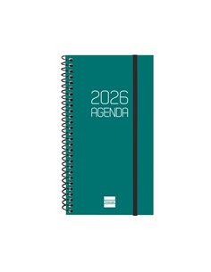Finocam Opaque Agenda de Spirale en Catalan - Annuel 2026 - Couvercle Légère - Fermeture Avec Goma Élastique - Format E9 - 100x1