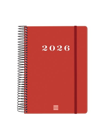 Finocam My Agenda de Spirale en Catalan - Annuel 2026 - Couverture rigide Antirayaduras - Format E10 - 185x20x212mm - 1 Dia Par 