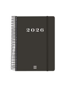 Finocam My Agenda de Spirale en Catalan - Annuel 2026 - Couverture rigide Antirayaduras - Format E10 - 185x20x212mm - 1 Dia Par 