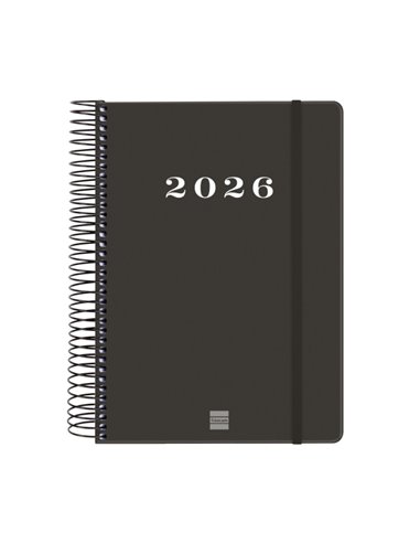 Finocam My Agenda de Spirale en Catalan - Annuel 2026 - Couverture rigide Antirayaduras - Format E10 - 185x20x212mm - 1 Dia Par 