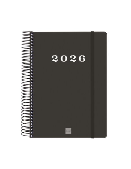 Finocam My Agenda de Spirale en Catalan - Annuel 2026 - Couverture rigide Antirayaduras - Format E10 - 185x20x212mm - 1 Dia Par 
