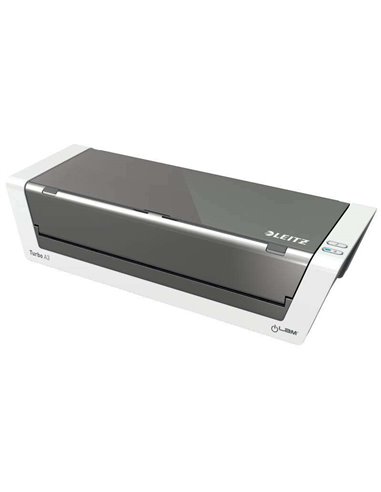 Leitz Plastificadora A3 Ilam Touch 2 Turbo - Sensor Intelligente - Haute vitesse (1500 Mm/Min) - Blanc Brillante / Antracita