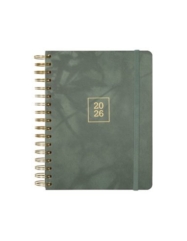 Finocam Optimal Agenda de Spirale Internacional - Annuel 2026 - Planificador - Fermeture de Goma - Format 1/4 - 155x215mm - Sema