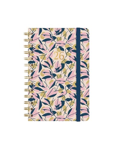 Finocam You Agenda de Spirale en Catalan - Annuel 2026 - Planificador - Fermeture de Goma - Format E5 - 131x19x190mm - Semaine s
