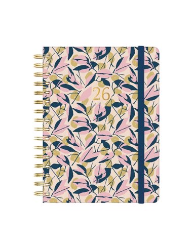 Finocam You Agenda de Spirale en Catalan - Annuel 2026 - Planificador - Fermeture de Goma - Format E10 - 180x30x220mm - 1 Dia Pa