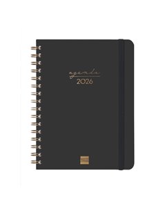 Finocam Alma Agenda en Catalan - Annuel 2026 - Avec Spirale - Format E10 - 172x19x220mm - Semaine sur 2 pages Horizontal - Coule