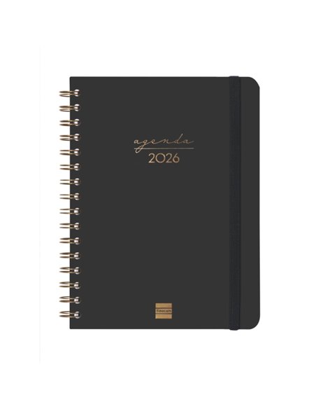 Finocam Alma Agenda en Catalan - Annuel 2026 - Avec Spirale - Format E10 - 172x19x220mm - Semaine sur 2 pages Horizontal - Coule