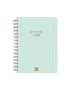 Finocam Alma Agenda en Catalan - Annuel 2026 - Avec Spirale - Format E10 - 172x19x220mm - Semaine sur 2 pages Horizontal - Coule