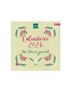 Finocam Calendario de Pared - Annuel 2026 - Imagenes Variadas - 300x300mm - Espacio Pour Escribir - Tematica de Flores