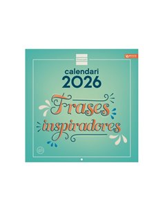 Finocam Calendario de Pared en Catalan - Annuel 2026 - Imagenes Variadas - 300x300mm - Espacio Pour Escribir - Tematica de Frase