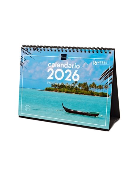 Finocam Calendario de Sobremesa - Annuel 2026 - Imagenes Variadas - Espacio Pour Escribir - Tematica de Paisajes