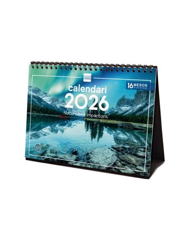Finocam Calendario de Sobremesa en Catalan - Annuel 2026 - Imagenes Variadas - Espacio Pour Escribir - Tematica de Naturaleza