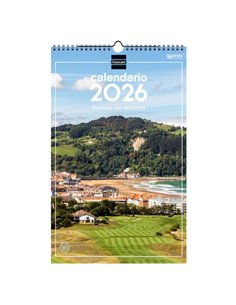 Finocam Calendario de Pared - Annuel 2026 - Imagenes Variadas - Avec Spirale - Espacio Pour Escribir - Tematica de Ciudades et P