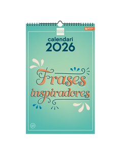 Finocam Calendario de Pared en Catalan - Annuel 2026 - Imagenes Variadas - Avec Spirale - Espacio Pour Escribir - Tematica de Fr