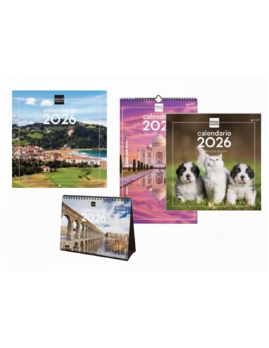 Finocam Pack de 35 Calendarios de Imagenes Assortis en Catalan - Annuel 2026 - Couleur Assortis