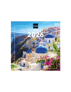 Finocam Calendario de Pared Internacional - Annuel 2026 - Imagenes Variadas - 311x5x305mm - Tematica de Ciudades et Pueblos
