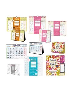 Finocam Trendy Pack de 44 Calendarios Assortis - Annuel 2026 - Couleur Assortis