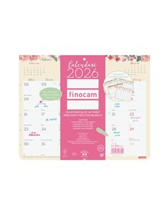 Finocam Design Calendario Imantado en Catalan - Annuel 2026 - Bloc Encolado - 250x6x200mm - Espacio Pour Escribir - Couleur Asso
