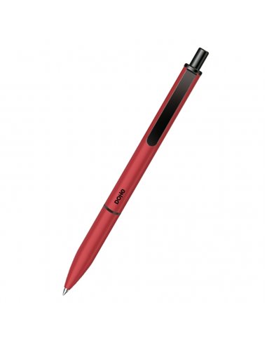 Dohe Elegance Pack de 4 Boligrafos - Pointe Fina de 0,5mm - Fabricados en Aluminium - Toucher Soft - Couleur Burdeos