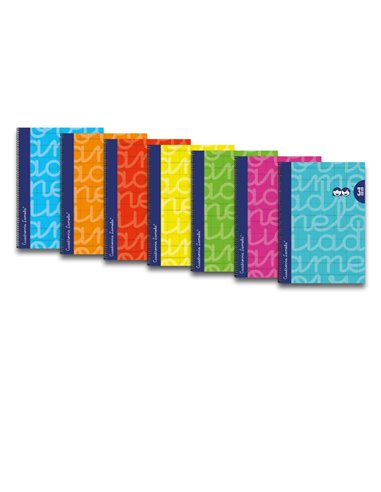 Lamela Pack de 6 Cuadernos de Spirale Avec 80 Feuilles de 90g/m2 Avec Margen - Format Folio - Pauta Cuadrovia de 3mm - Cubierta 