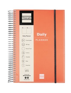 Finocam My Time Agenda Sans Fechar - 1 Dia Par Pagina - Format E10 - 155x212mm - Tapas de Polipropileno - Papier de 80g/m2 - Spi
