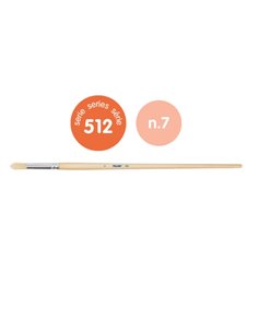 Milan 512 Pack de 6 Pinceles Redondos Pour Oleo Numero 7 - Sac Avec Colgador - Cerda Natural - Couleur Bois Clair