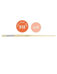 Milan 512 Pack de 4 Pinceles Redondos Pour Oleo Numero 11 - Sac Avec Colgador - Cerda Natural - Couleur Bois Clair