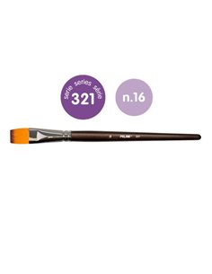 Milan 321 Pack de 3 Pinceles Planos Numero 16 - Sac Avec Colgador - Pelo Sintetico - Couleur Bois Foncé