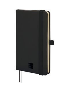 Finocam Nexo Cahier de Couverture rigide - 72 Feuilles - 90x150mm - Rayado Horizontal - Papier Crema de 80g/m2 - Poche Intérieur