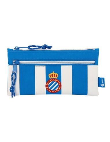Safta RCD Espanyol Trousse - Poche Avec Fermeture éclair - 0.25L - 220x10x110mm - Couleur Bleu et Blanc
