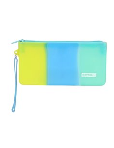 Safta Trousse - Fermeture éclair - Silicona - Facile à nettoyer - 0.3L - 210x20x105mm - Multicolor