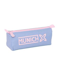 Safta Munich Mellow Trousse - Fermeture éclair - 1.2L - 210x70x80mm - Couleur Bleu Clair