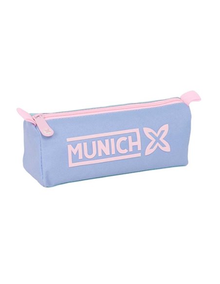 Safta Munich Mellow Trousse - Fermeture éclair - 1.2L - 210x70x80mm - Couleur Bleu Clair