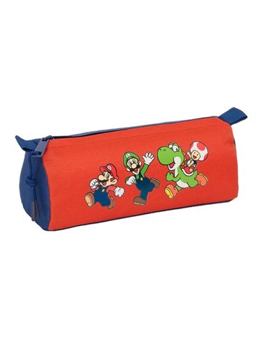 Safta Super Mario Mamma Mia Trousse - Fermeture éclair - 1.20L - 210x70x80mm - Couleur Rouge et Bleu